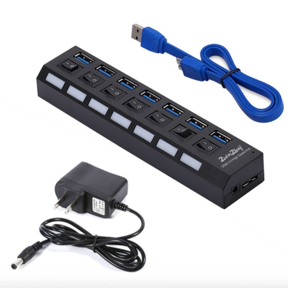 4/7 Port USB 3.0 High Speed HUB Splitter Box - Picture 5 of 12